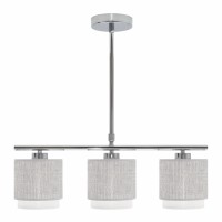 Distribuidor - Lâmpadas Diversas | Lâmpadas Modernas | LAMPARA KENYA 3XE14 GRIS/BLANCA REGX56X14 CM Ref: 111053028